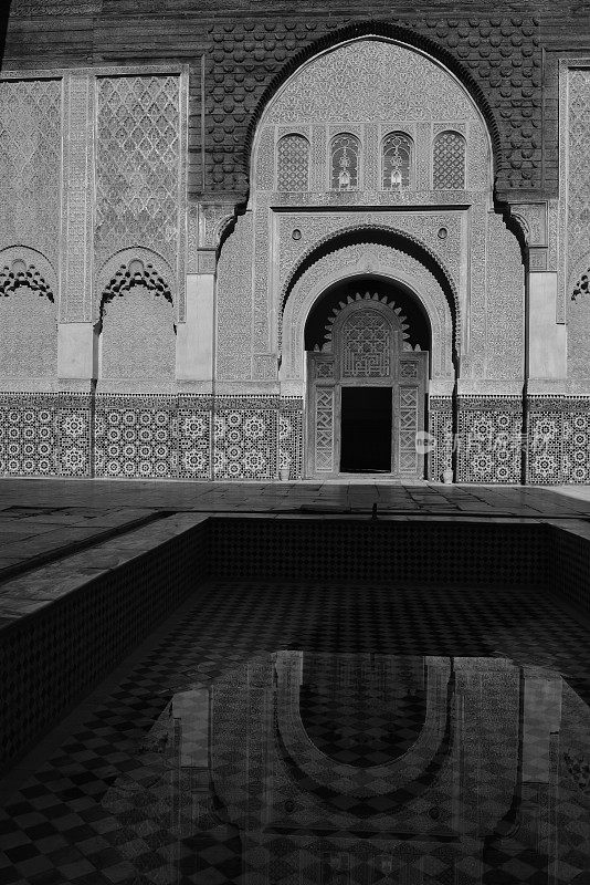 Medersa Ben Youssef，马拉喀什，摩洛哥，非洲。